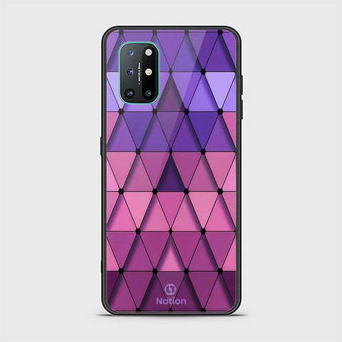 OnePlus 8T Cover - ONation Pyramid Series - HQ Ultra Shine Premium Infinity Glass Soft Silicon Borders Case