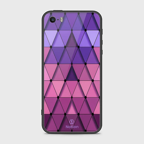 iPhone 5s Cover - Onation Pyramid Series - HQ Ultra Shine Premium Infinity Glass Soft Silicon Borders Case