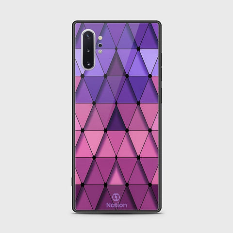 Samsung Galaxy Note 10 Plus Cover - Onation Pyramid Series - HQ Ultra Shine Premium Infinity Glass Soft Silicon Borders Case