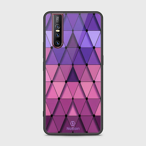 Vivo V15 Pro Cover - Onation Pyramid Series - HQ Ultra Shine Premium Infinity Glass Soft Silicon Borders Case