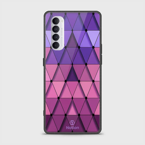 Oppo Reno 4 Pro Cover - Onation Pyramid Series - D187 - HQ Ultra Shine Premium Infinity Glass Soft Silicon Borders Case ( Fast Delivery )