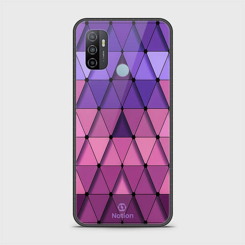 Oppo A53s Cover - Onation Pyramid Series - HQ Ultra Shine Premium Infinity Glass Soft Silicon Borders Case