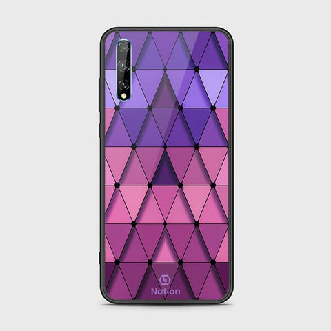 Huawei Y8p Cover - Onation Pyramid Series - HQ Ultra Shine Premium Infinity Glass Soft Silicon Borders Case