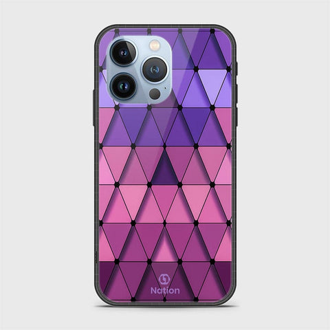 iPhone 13 Pro Cover - Onation Pyramid Series - HQ Ultra Shine Premium Infinity Glass Soft Silicon Borders Case