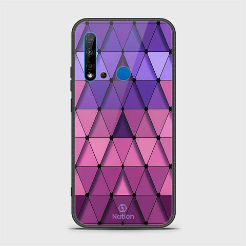 Huawi P20 Lite 2019 Cover - Onation Pyramid Series - HQ Ultra Shine Premium Infinity Glass Soft Silicon Borders Case