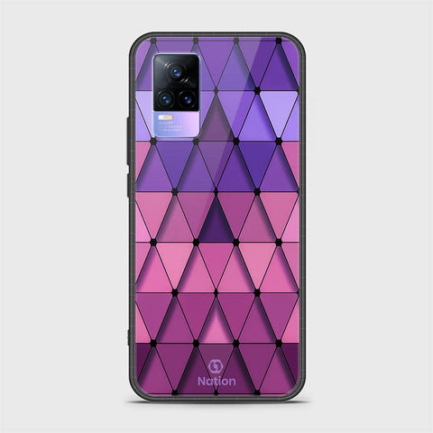 Vivo V21e Cover - Onation Pyramid Series - HQ Ultra Shine Premium Infinity Glass Soft Silicon Borders Case