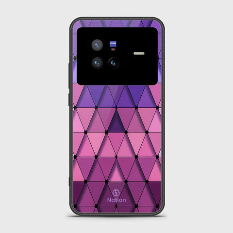 Vivo X80 Cover- Onation Pyramid Series - HQ Ultra Shine Premium Infinity Glass Soft Silicon Borders Case