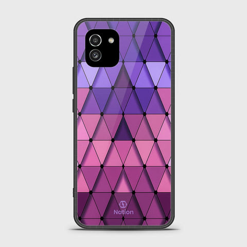 Samsung Galaxy A03 Cover- Onation Pyramid Series - HQ Ultra Shine Premium Infinity Glass Soft Silicon Borders Case