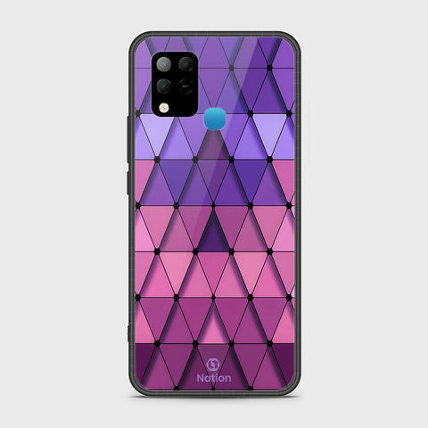 Infinix Hot 10s Cover- Onation Pyramid Series - HQ Ultra Shine Premium Infinity Glass Soft Silicon Borders Case