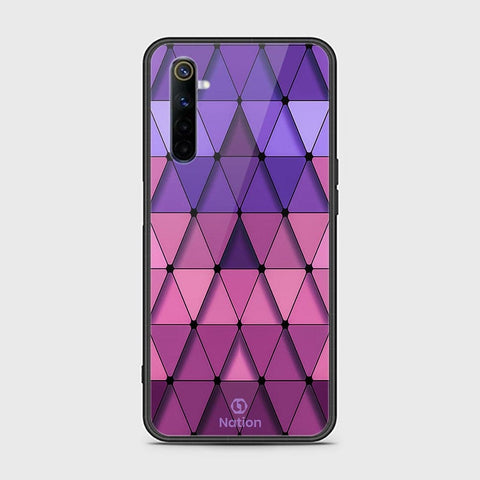 Realme 6 Cover - ONation Pyramid Series - HQ Ultra Shine Premium Infinity Glass Soft Silicon Borders Case