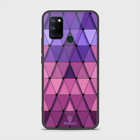 Realme 7i Cover - ONation Pyramid Series - HQ Ultra Shine Premium Infinity Glass Soft Silicon Borders Case