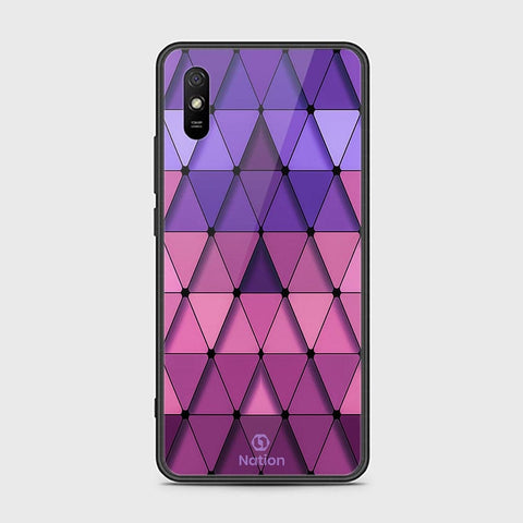 Xiaomi Redmi 9A Cover - ONation Pyramid Series - HQ Ultra Shine Premium Infinity Glass Soft Silicon Borders Case