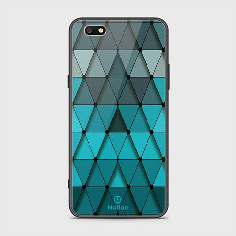 Oppo A77 Cover - ONation Pyramid Series - HQ Ultra Shine Premium Infinity Glass Soft Silicon Borders Case
