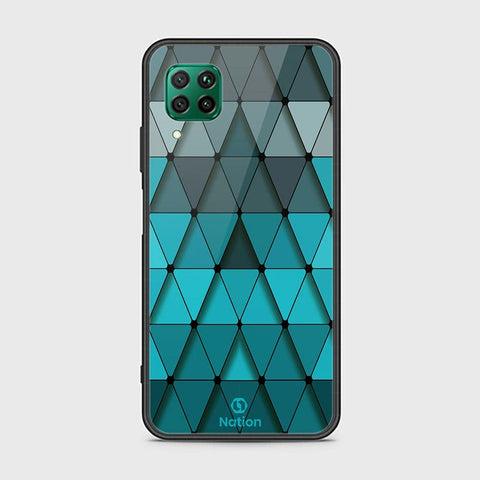 Huawei P40 Lite Cover - ONation Pyramid Series - HQ Ultra Shine Premium Infinity Glass Soft Silicon Borders Case