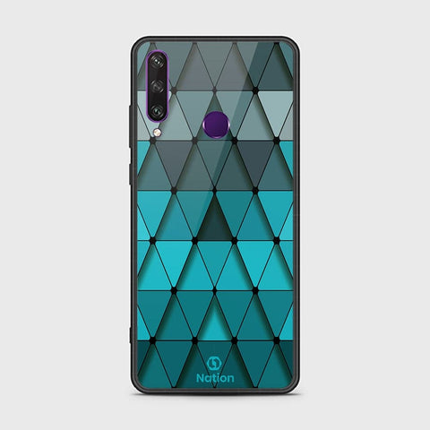 Huawei Y6p Cover - ONation Pyramid Series - HQ Ultra Shine Premium Infinity Glass Soft Silicon Borders Case