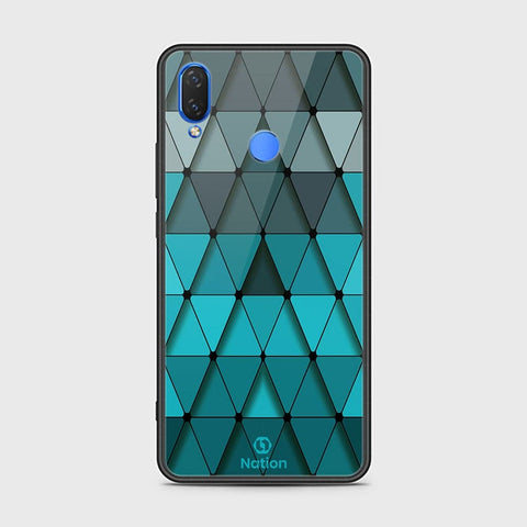 Huawei Y9 2019 Cover - ONation Pyramid Series - HQ Ultra Shine Premium Infinity Glass Soft Silicon Borders Case
