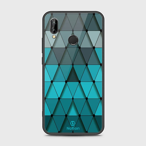 Huawei P20 Lite Cover - ONation Pyramid Series - HQ Ultra Shine Premium Infinity Glass Soft Silicon Borders Case