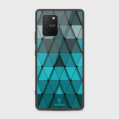 Samsung Galaxy S10 Lite Cover - ONation Pyramid Series - HQ Ultra Shine Premium Infinity Glass Soft Silicon Borders Case