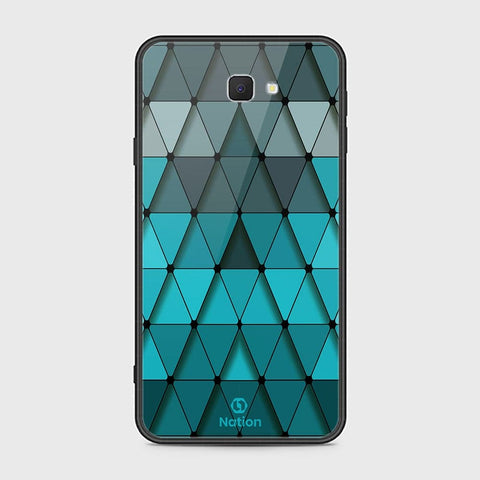 Samsung Galaxy J7 Prime Cover - ONation Pyramid Series - HQ Ultra Shine Premium Infinity Glass Soft Silicon Borders Case