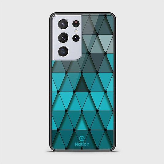 Samsung Galaxy S21 Ultra 5G Cover - Onation Pyramid Series - HQ Ultra Shine Premium Infinity Glass Soft Silicon Borders Case (Fast Delivery) (H)