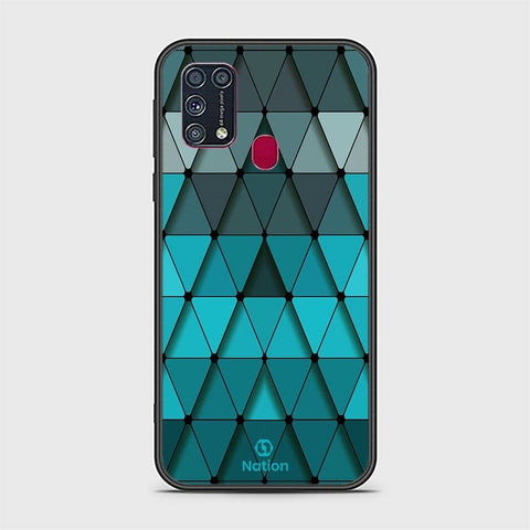 Samsung Galaxy M31 Cover - Onation Pyramid Series - HQ Ultra Shine Premium Infinity Glass Soft Silicon Borders Case