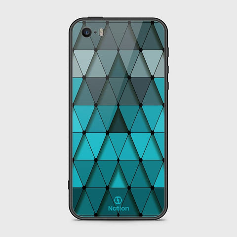 iPhone 5s Cover - Onation Pyramid Series - HQ Ultra Shine Premium Infinity Glass Soft Silicon Borders Case