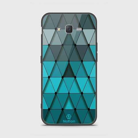 Samsung Galaxy J7 2015 Cover - Onation Pyramid Series - HQ Ultra Shine Premium Infinity Glass Soft Silicon Borders Case