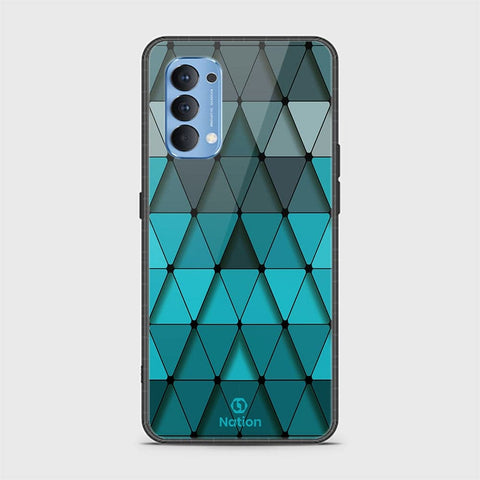 Oppo Reno 4 Cover - Onation Pyramid Series - HQ Ultra Shine Premium Infinity Glass Soft Silicon Borders Case