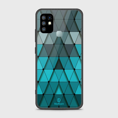 Infinix Hot 10 Cover- Onation Pyramid Series - HQ Ultra Shine Premium Infinity Glass Soft Silicon Borders Case