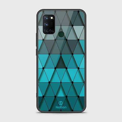 Realme 7i Cover - ONation Pyramid Series - HQ Ultra Shine Premium Infinity Glass Soft Silicon Borders Case