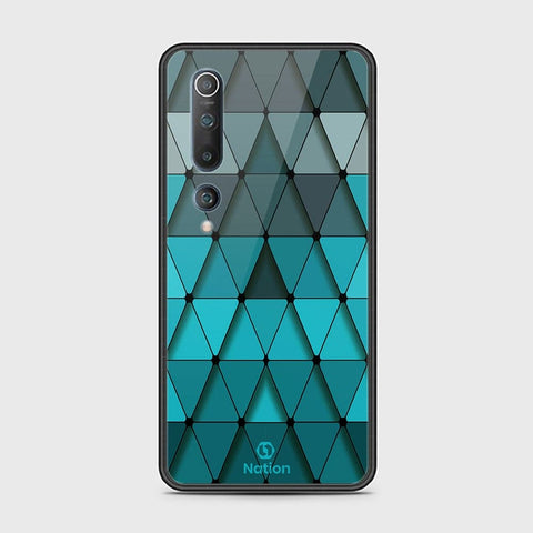 Xiaomi Mi 10 Cover - ONation Pyramid Series - HQ Ultra Shine Premium Infinity Glass Soft Silicon Borders Case