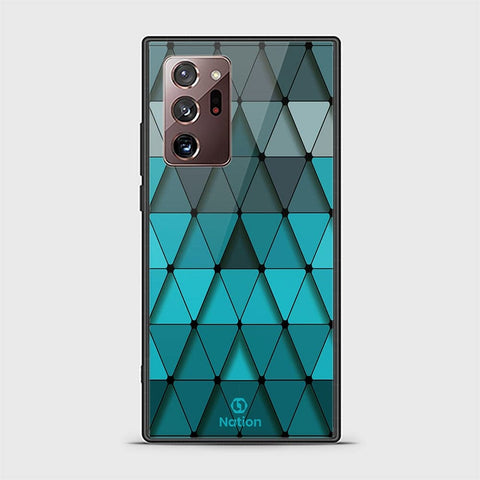 Samsung Galaxy Note 20 Ultra Cover - ONation Pyramid Series - HQ Ultra Shine Premium Infinity Glass Soft Silicon Borders Case