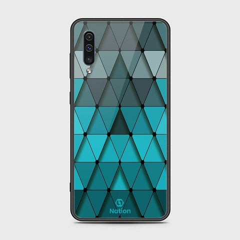 Samsung Galaxy A50 Cover - ONation Pyramid Series - HQ Ultra Shine Premium Infinity Glass Soft Silicon Borders Case