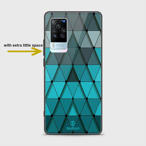 Vivo X60 Pro Cover - ONation Pyramid Series - HQ Ultra Shine Premium Infinity Glass Soft Silicon Borders Case