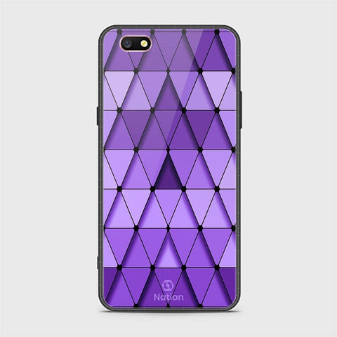 Oppo A77 Cover - ONation Pyramid Series - HQ Ultra Shine Premium Infinity Glass Soft Silicon Borders Case