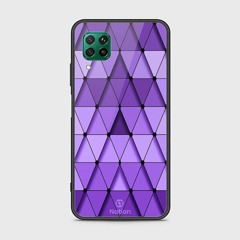 Huawei P40 Lite Cover - ONation Pyramid Series - HQ Ultra Shine Premium Infinity Glass Soft Silicon Borders Case