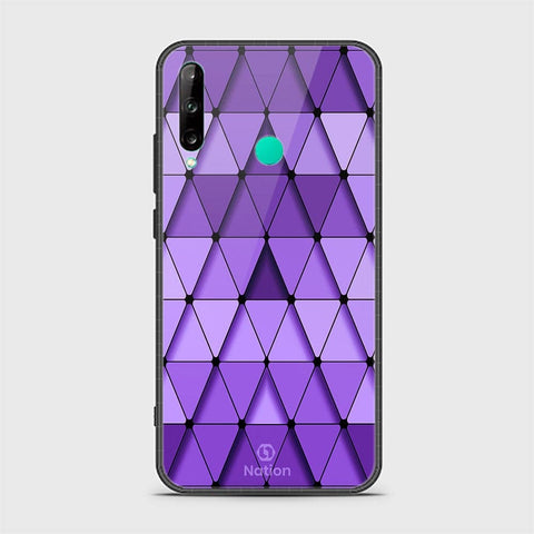 Huawei Y7P Cover - ONation Pyramid Series - HQ Ultra Shine Premium Infinity Glass Soft Silicon Borders Case