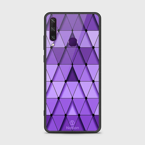 Huawei Y6p Cover - ONation Pyramid Series - HQ Ultra Shine Premium Infinity Glass Soft Silicon Borders Case