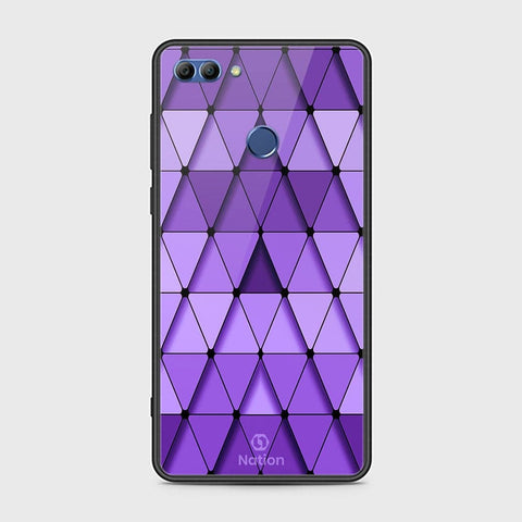 Huawei Y9 2018 Cover - ONation Pyramid Series - HQ Ultra Shine Premium Infinity Glass Soft Silicon Borders Case