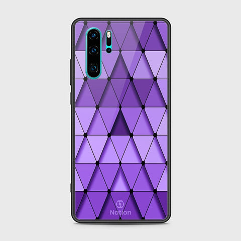 Huawei P30 Pro Cover - ONation Pyramid Series - HQ Ultra Shine Premium Infinity Glass Soft Silicon Borders Case