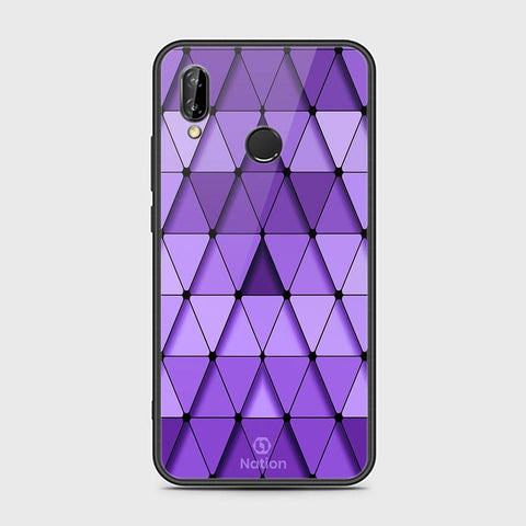 Huawei P20 Lite Cover - ONation Pyramid Series - HQ Ultra Shine Premium Infinity Glass Soft Silicon Borders Case