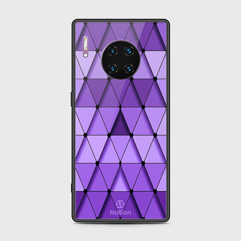 Huawei Mate 30 Pro Cover - ONation Pyramid Series - HQ Ultra Shine Premium Infinity Glass Soft Silicon Borders Case