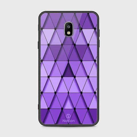 Samsung Galaxy J4 2018 Cover - ONation Pyramid Series - HQ Ultra Shine Premium Infinity Glass Soft Silicon Borders Case