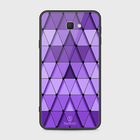 Samsung Galaxy J7 Prime Cover - ONation Pyramid Series - HQ Ultra Shine Premium Infinity Glass Soft Silicon Borders Case