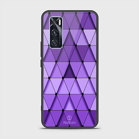 Vivo V20 SE Cover - ONation Pyramid Series - HQ Ultra Shine Premium Infinity Glass Soft Silicon Borders Case