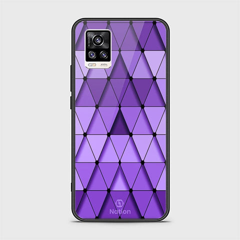 Vivo V20 Cover - ONation Pyramid Series - HQ Ultra Shine Premium Infinity Glass Soft Silicon Borders Case