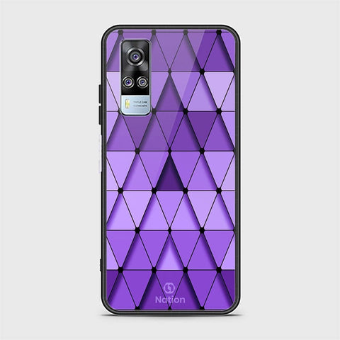 Vivo Y53s 4G Cover - ONation Pyramid Series - HQ Ultra Shine Premium Infinity Glass Soft Silicon Borders Case