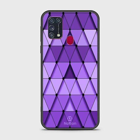 Samsung Galaxy M31 Cover - Onation Pyramid Series - HQ Ultra Shine Premium Infinity Glass Soft Silicon Borders Case