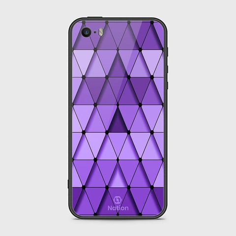 iPhone 5s Cover - Onation Pyramid Series - HQ Ultra Shine Premium Infinity Glass Soft Silicon Borders Case