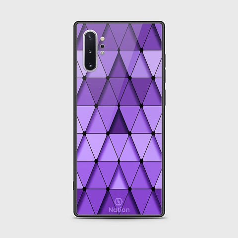 Samsung Galaxy Note 10 Plus Cover - Onation Pyramid Series - HQ Ultra Shine Premium Infinity Glass Soft Silicon Borders Case